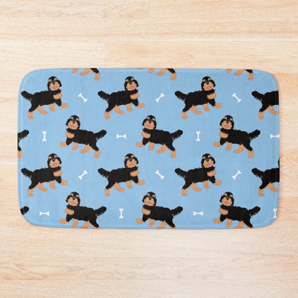 Item preview, Cute Phantom Bernedoodle - Blue Background designed and sold by Lulupainting.