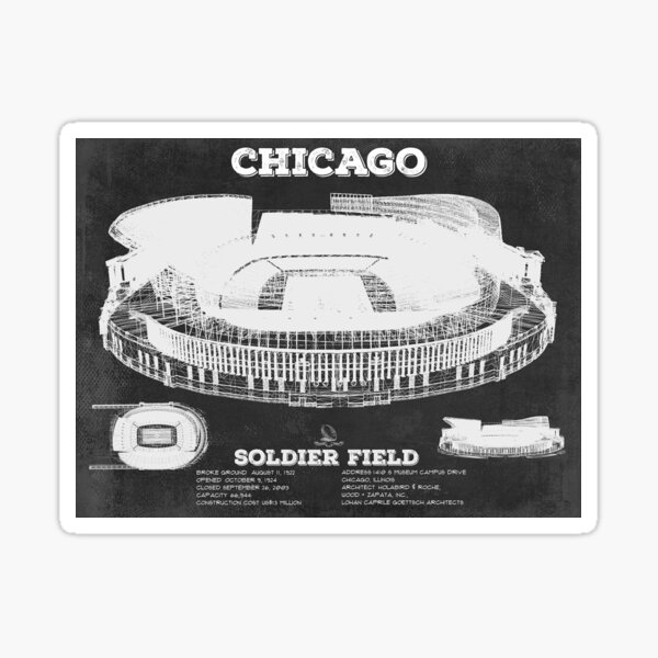 "Chicago Bears Stadium Seating Chart" Sticker for Sale by Baileyguth