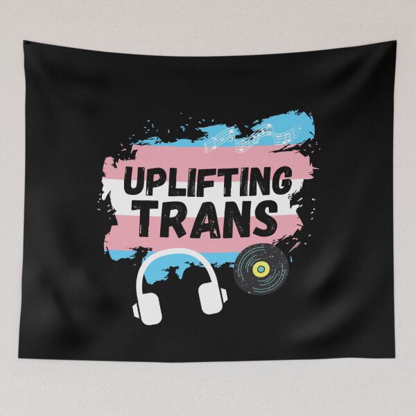 Item preview, Uplifting Trance with Trans Flag Long Sleeve  designed and sold by JethroShop.