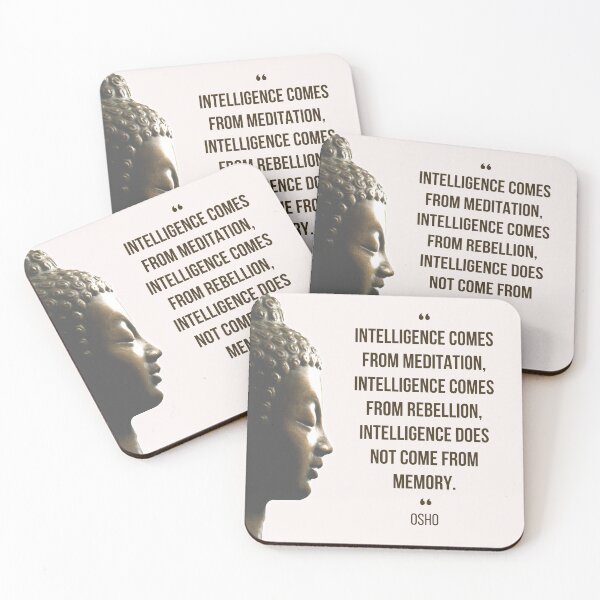 Item preview, Motivational Quote | Osho | Intelligence comes from meditation ... designed and sold by RetComly.