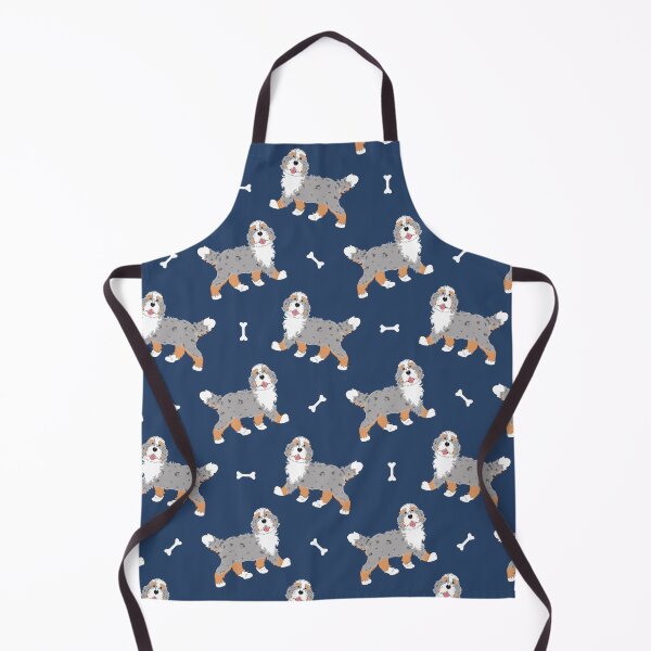 Item preview, Cute Merle Bernedoodle - Blue Background designed and sold by Lulupainting.