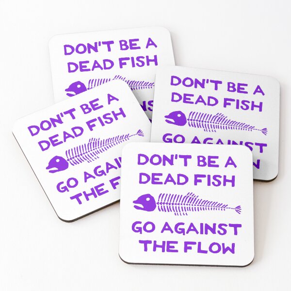 Item preview, Don't Be A Dead Fish - Go Against The Flow (v15) designed and sold by TimespunThreads.