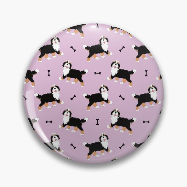 Item preview, Cute Tri Color Bernedoodle - lilac Background designed and sold by Lulupainting.