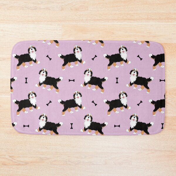 Item preview, Cute Tri Color Bernedoodle - lilac Background designed and sold by Lulupainting.