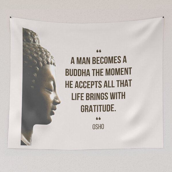 Item preview, Motivational Quote | Osho | A man becomes a Buddha the moment he accepts ... designed and sold by RetComly.