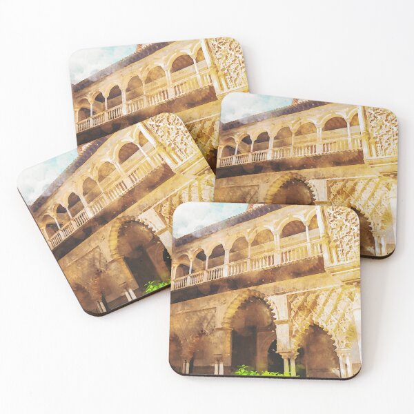 Item preview, The Royal Alcazars of Seville, Watercolor designed and sold by AM FineArtPrints.