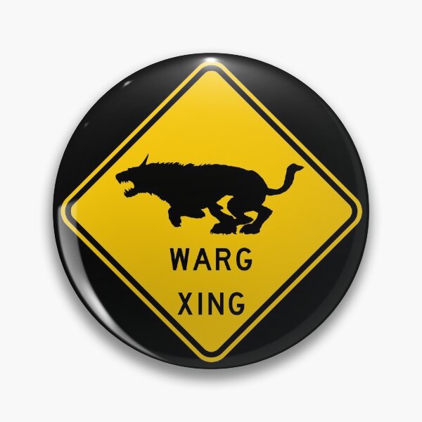 Item preview, Warg crossing sign designed and sold by NerdScribblings.