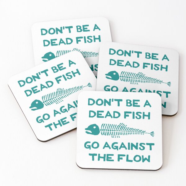 Item preview, Don't Be A Dead Fish - Go Against The Flow (v18) designed and sold by TimespunThreads.