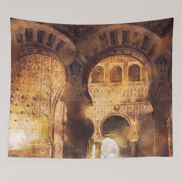 Item preview, The Royal Alcazars of Seville, Watercolor designed and sold by AM FineArtPrints.