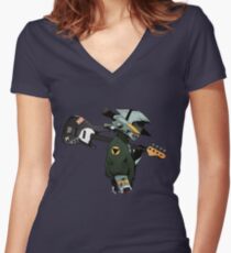 Camiseta entallada de cuello en V Guitarra FLCL