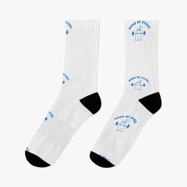 Item preview, Buns of Steel White - Funny Gym designed and sold by GymWearDepot.