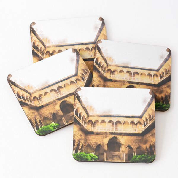 Item preview, The Royal Alcazars of Seville, Watercolor designed and sold by AM FineArtPrints.