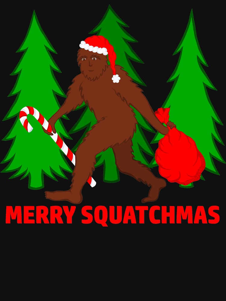 Merry Squatchmas Funny Christmas Bigfoot Santa by theartofvikki