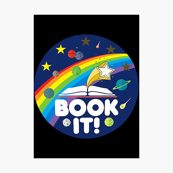Item preview, Book It  80s Retro Reading Library Challenge Award  designed and sold by TaiSump.