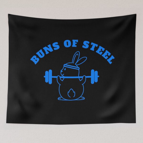 Item preview, Buns of Steel Black - Funny Gym designed and sold by GymWearDepot.