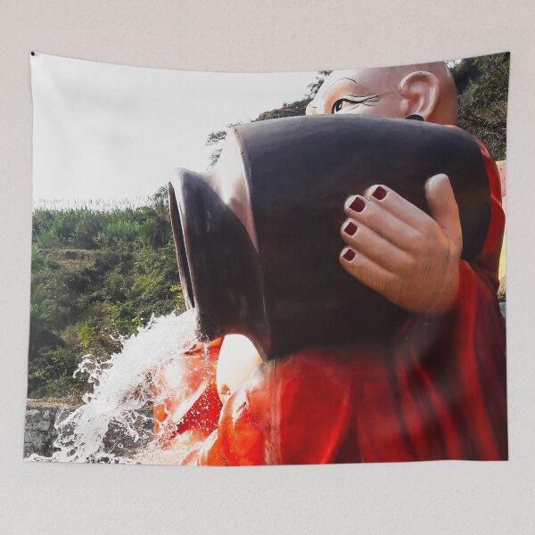 Item preview, Laughing Buddha- budai or Japanese shinto artprint  designed and sold by Tanuja  Sharma.