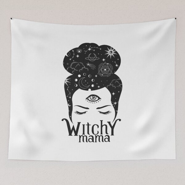 Item preview, Witchy mama she knows everything black designed and sold by 397HOUSE Your happy time.