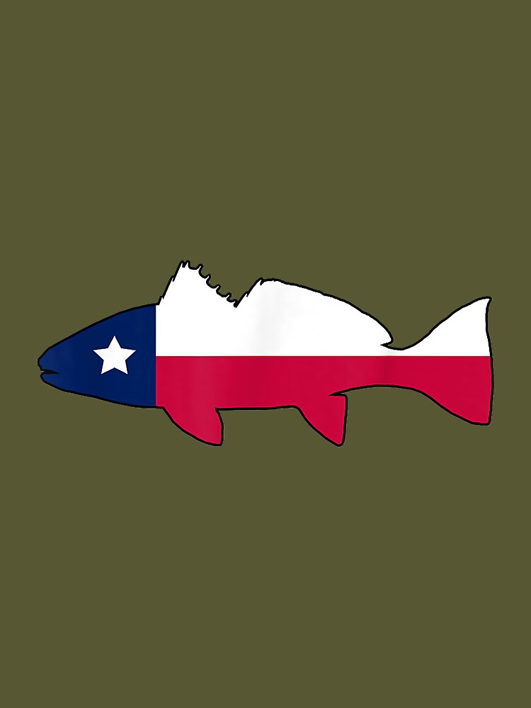 Texas Redfish Fishing Texas Red Drum Fishing Texas Flag Essential T-Shirt  for Sale by anitaruthp