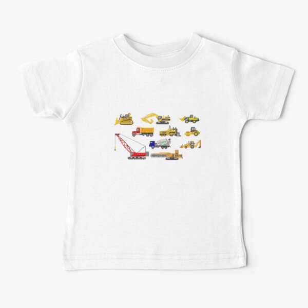 Construction Vehicles - The Kids' Picture Show Baby T-Shirt