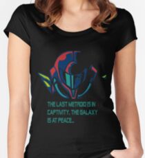 SUPER METROID DEBRIEFING Women's Fitted Scoop T-Shirt