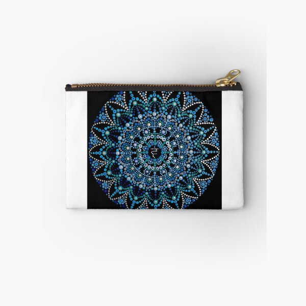 Item preview, Blue Throat Chakra hand painted dot mandala designed and sold by Joanne Emery.