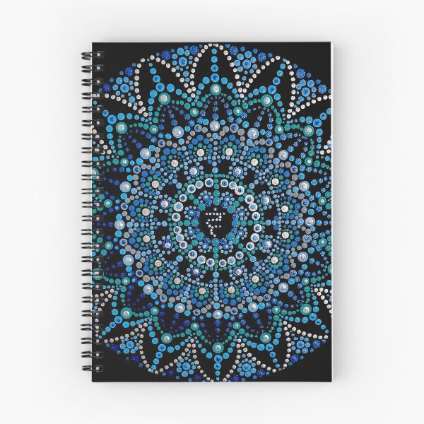 Item preview, Blue Throat Chakra hand painted dot mandala designed and sold by Joanne Emery.
