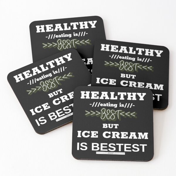 Item preview, Healthy eating is best but ice cream is bestest designed and sold by DesignedBySnip.