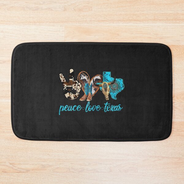 Item preview, Turquoise Cowboy Boots Bull Skull Peace Love Texas Cowgirl designed and sold by anitaruthp.