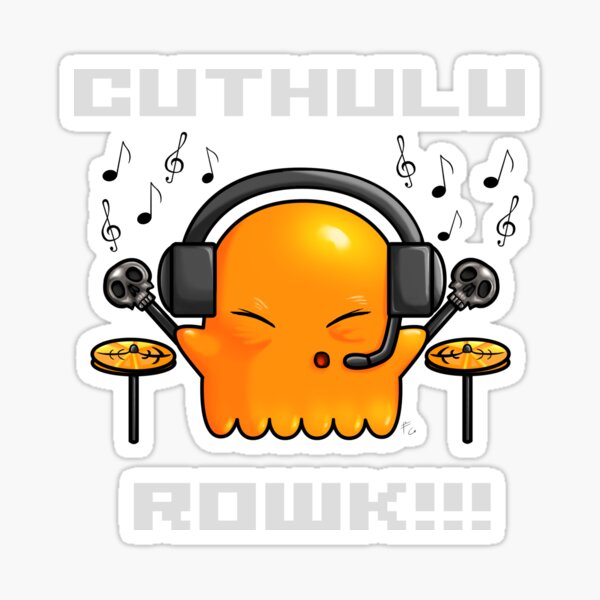 cute cuthulu rocking Sticker