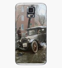 Auto Wreck in Washington DC, 1921. Colorized Case/Skin for Samsung Galaxy