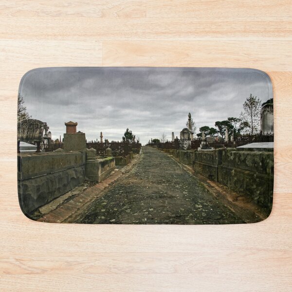 Item preview, Historical paths leading through Ballarat’s old cemetery on a gloomy overcast day designed and sold by James-Cole.