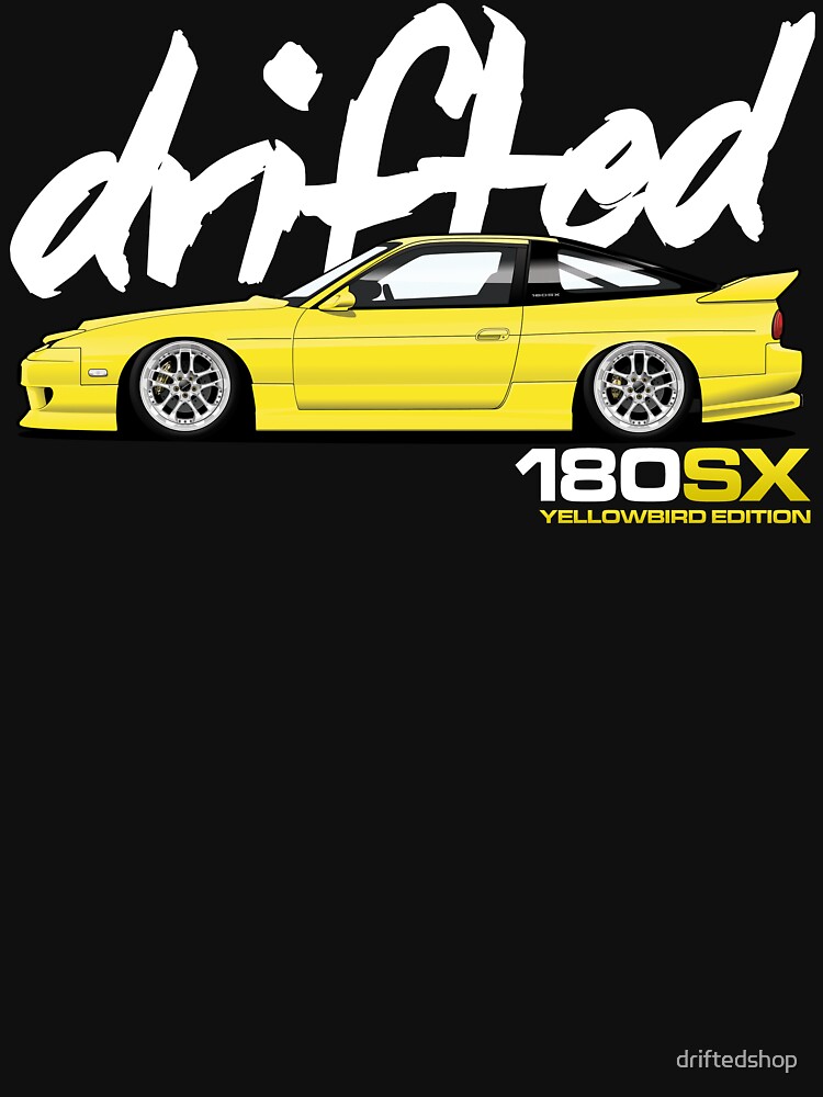 Thumbnail 7 of 7, Classic T-Shirt, Drifted 180sx Tee - Yellowbird Edition by Drifted designed and sold by driftedshop.