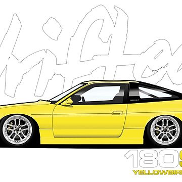 Artwork thumbnail, Drifted 180sx Tee - Yellowbird Edition by Drifted by driftedshop