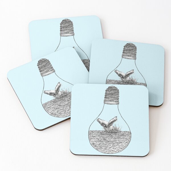 Item preview, 'Whale-bulb' - Hand Drawn Ink Design designed and sold by TaltalimDesign.