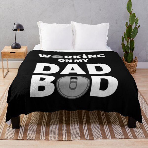 Item preview, Working On My Dad Bod White - Funny Gym designed and sold by GymWearDepot.