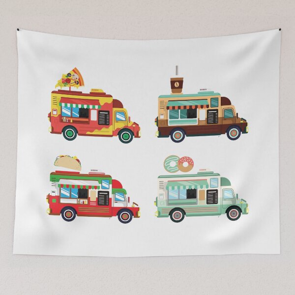 Item preview, Food Truck pizzeria, cafeteria, taqueria and donut shop designed and sold by CervantesArte20.