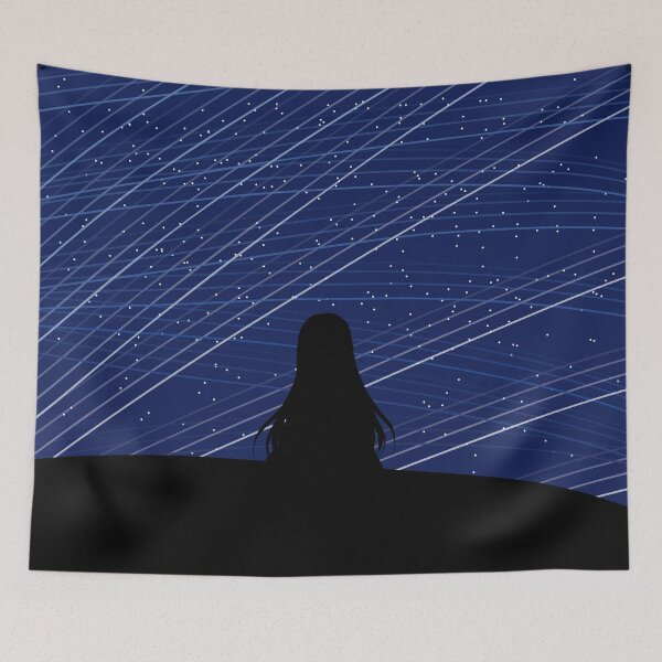 Item preview, Night Sky Stars Trails & Silhouette Illustration designed and sold by STUDIO-72.
