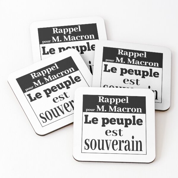 Item preview, Reminder for Mr. Macron the people are sovereign, political message social movement demonstrations demo defense sovereignty, rights democracy designed and sold by FranceLibre.