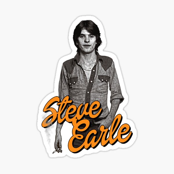 &ldquo;Steve Earle Retro Folk Singer Songwriter Fan Art " Sticker for Sale by