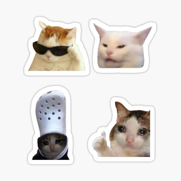 Meme Cats Sticker Pack Sticker For Sale By Fmcreates Redbubble