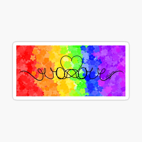 Lieb wen du willst Blumendesign Sticker
