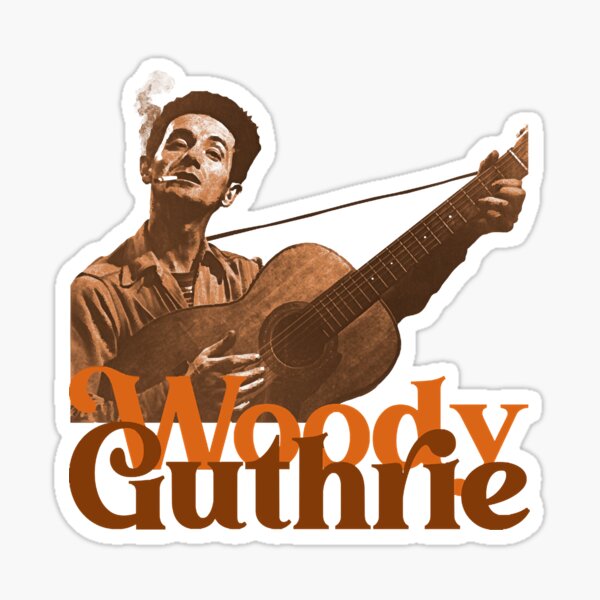 Artikel-Vorschau von Woody Guthrie Sepia Folk Singer Songwriter Fan Art, designt und verkauft von TaiSump.