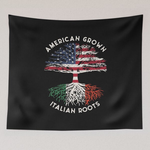 Item preview, American Grown Italian Roots USA Italy Flag Tree  designed and sold by alenaz.