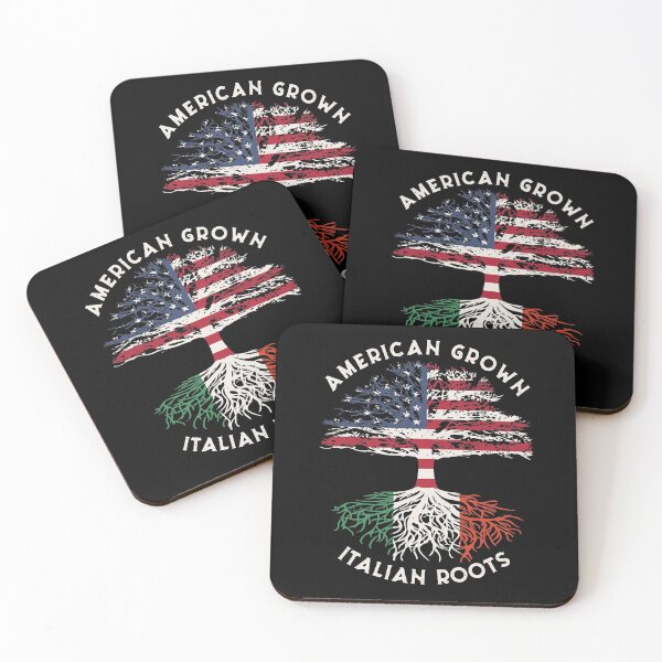 Item preview, American Grown Italian Roots USA Italy Flag Tree  designed and sold by alenaz.