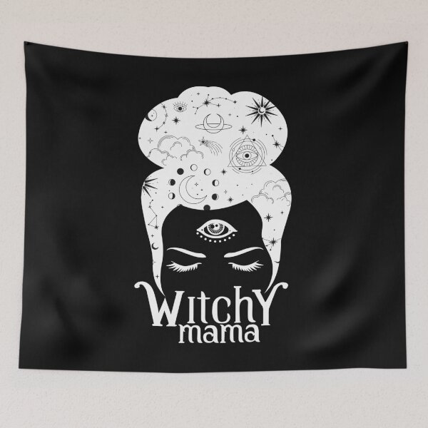 Item preview, Witchy mama she knows everything white designed and sold by 397HOUSE Your happy time.