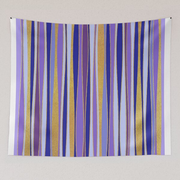 Item preview, Stripes of purple shade and golden spray designed and sold by Trianglegreen.