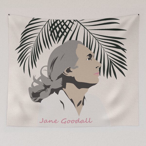Item preview, Jane Goodall Poster Art Chimpanzee, female scientist, science poster, classroom decor, feminist art print, Steminist, stem art, stem women, animal rights designed and sold by GalleryArtField.
