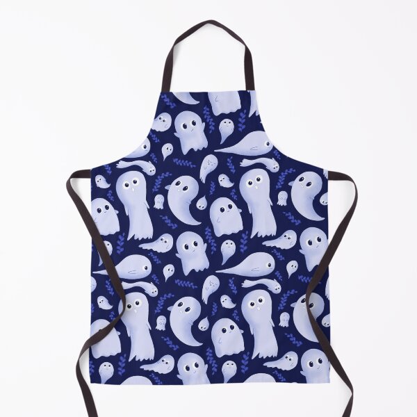 Item preview, Cute Blue Halloween Ghost Pattern designed and sold by Sasha Stowe.