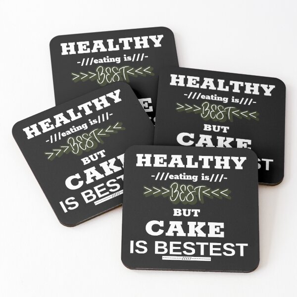 Item preview, Healthy eating is best but cake is bestest designed and sold by DesignedBySnip.