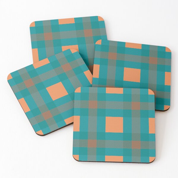 Item preview, Dark Teal Peach - Fall Plaid Graphic designed and sold by StrawberryLaura.